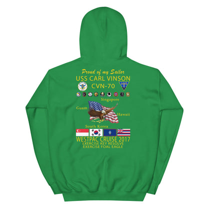 USS Carl Vinson (CVN-70) 2017 Cruise Hoodie - FAMILY
