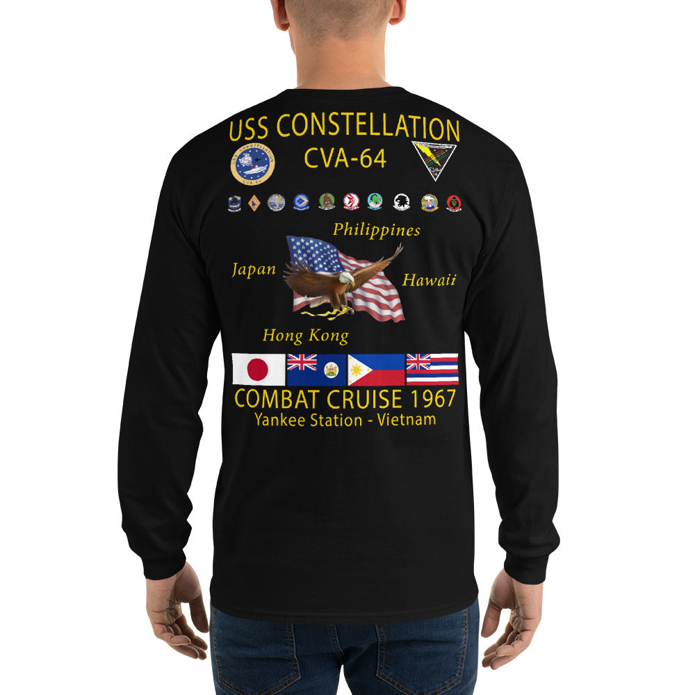 USS Constellation (CVA-64) 1967 Long Sleeve Cruise Shirt