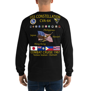 USS Constellation (CVA-64) 1967 Long Sleeve Cruise Shirt