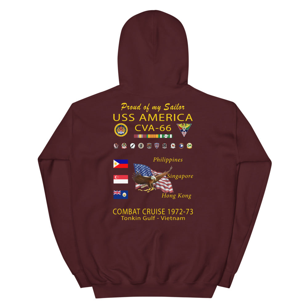 USS America (CVA-66) 1972-73 Cruise Hoodie - FAMILY