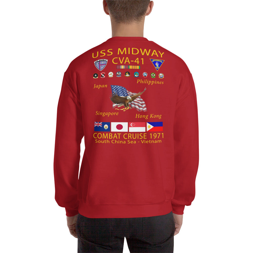 USS Midway (CVA-41) 1971 Cruise Sweatshirt