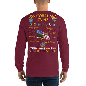 USS Coral Sea (CV-43) 1983 Long Sleeve Cruise Shirt