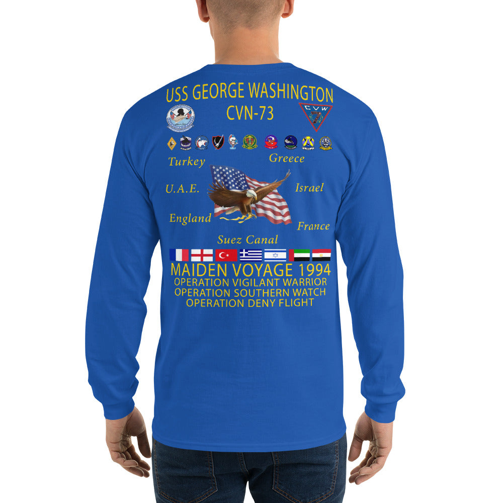 USS George Washington (CVN-73) 1994 Long Sleeve Cruise Shirt