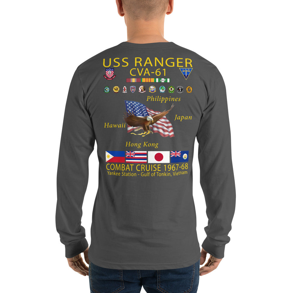 USS Ranger (CVA-61) 1967-68 Long Sleeve Cruise Shirt