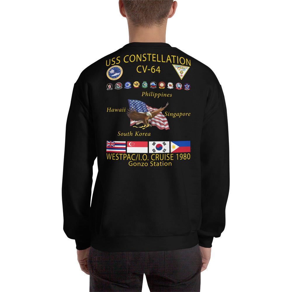 USS Constellation (CV-64) 1980 Cruise Sweatshirt