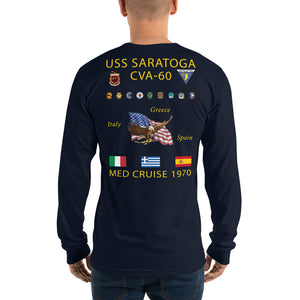 USS Saratoga (CVA-60) 1970 Long Sleeve Cruise Shirt