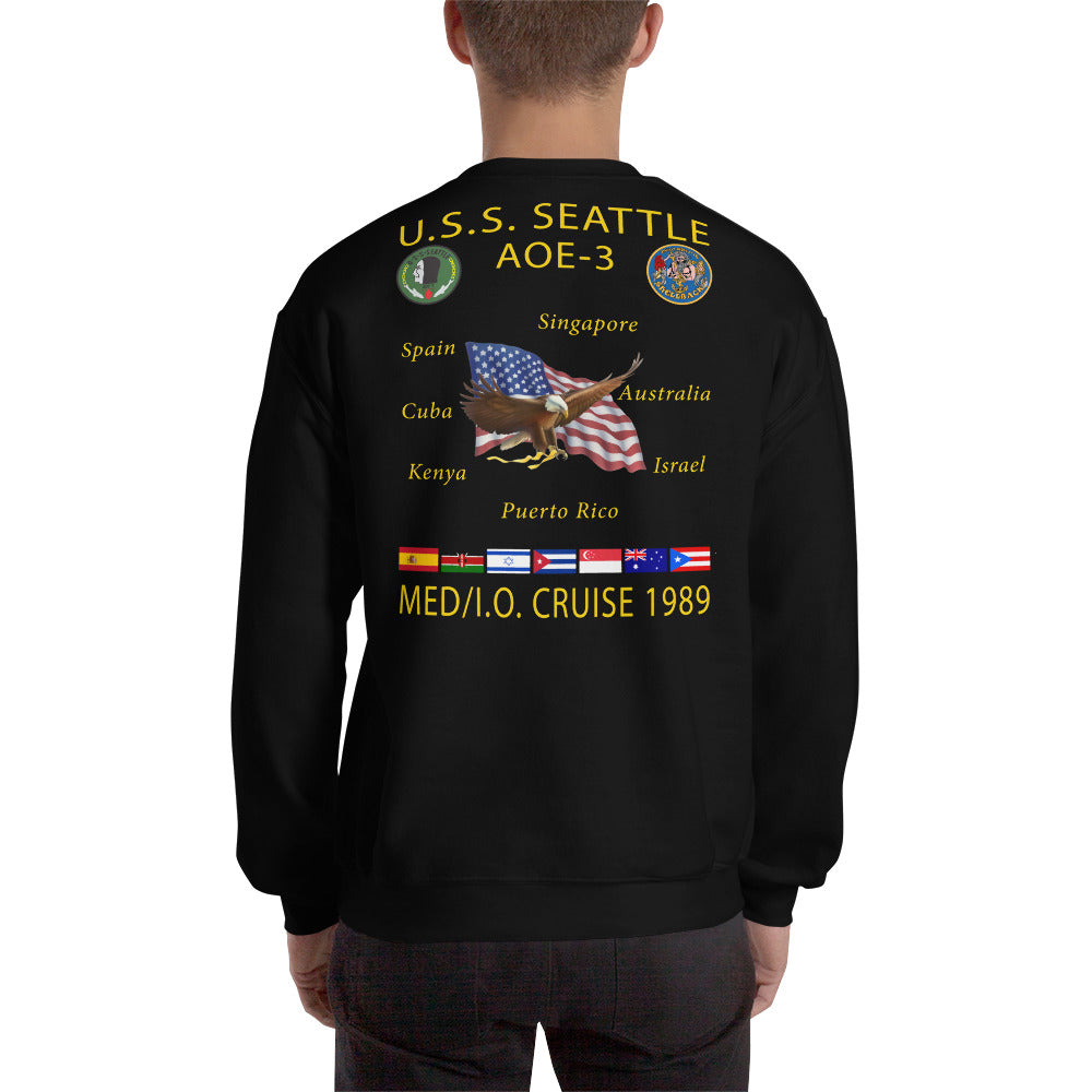 USS Seattle (AOE-3) 1989 Cruise Sweatshirt