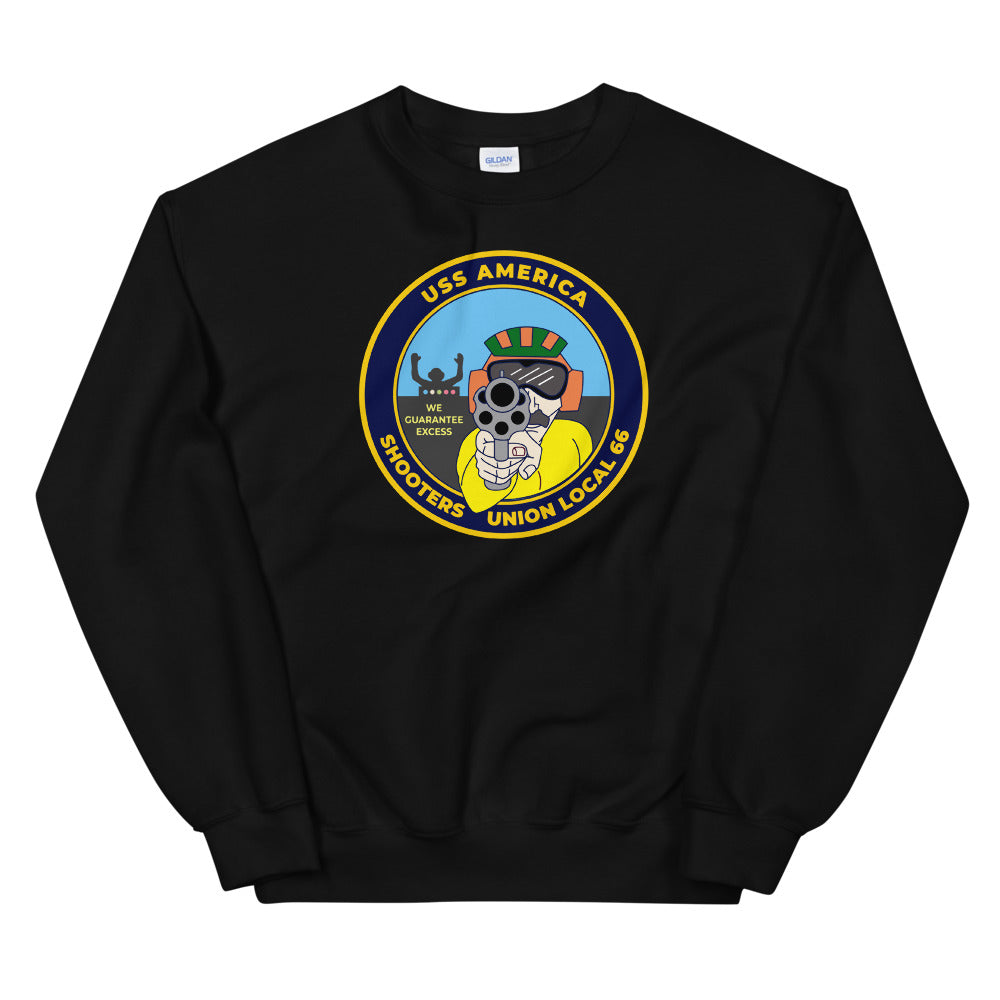 USS America (CV-66) Shooters Union Local 66 Sweatshirt