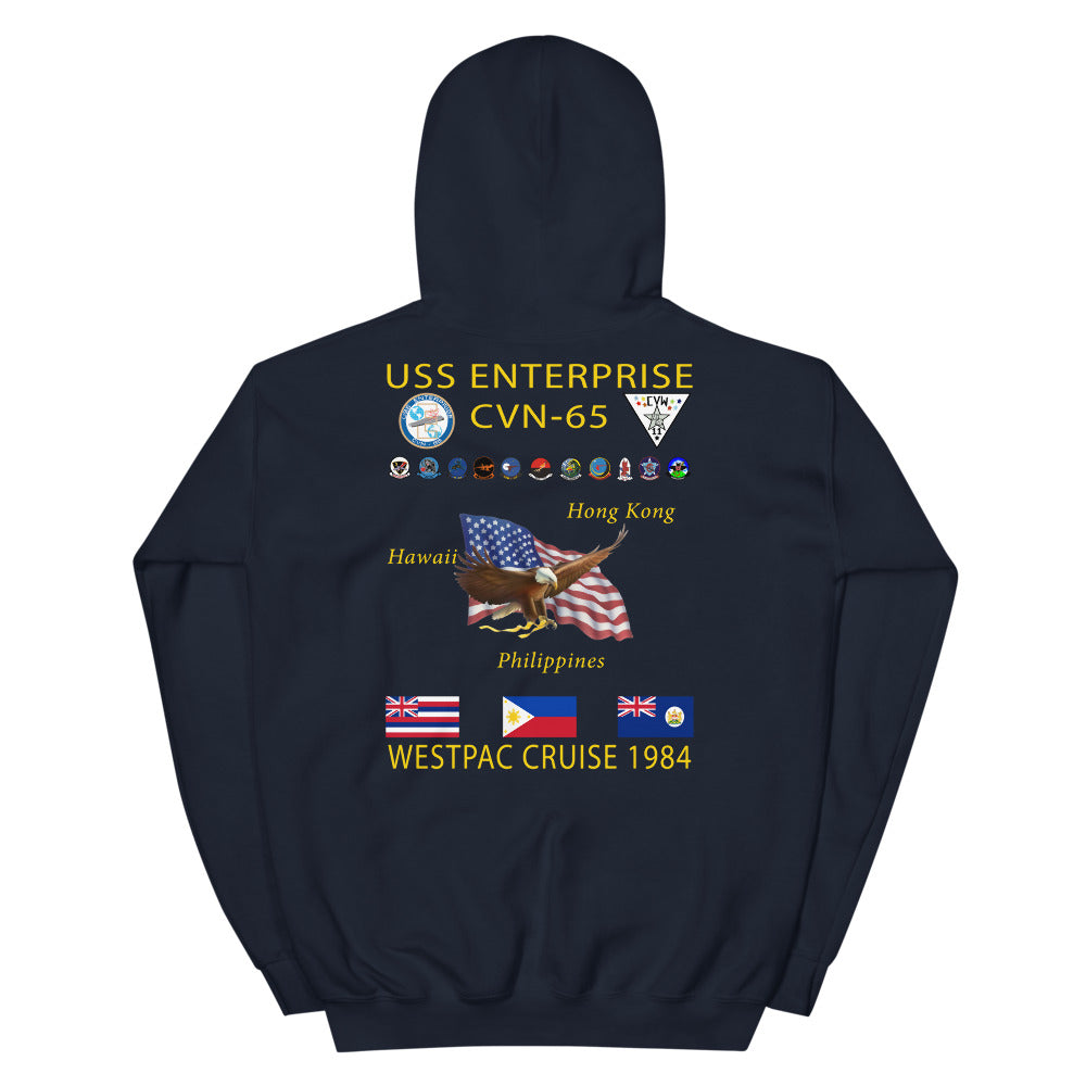 USS Enterprise (CVN-65) 1984 Cruise Hoodie