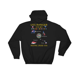 USS Ranger (CV-61) 1976 Cruise Hoodie - Map