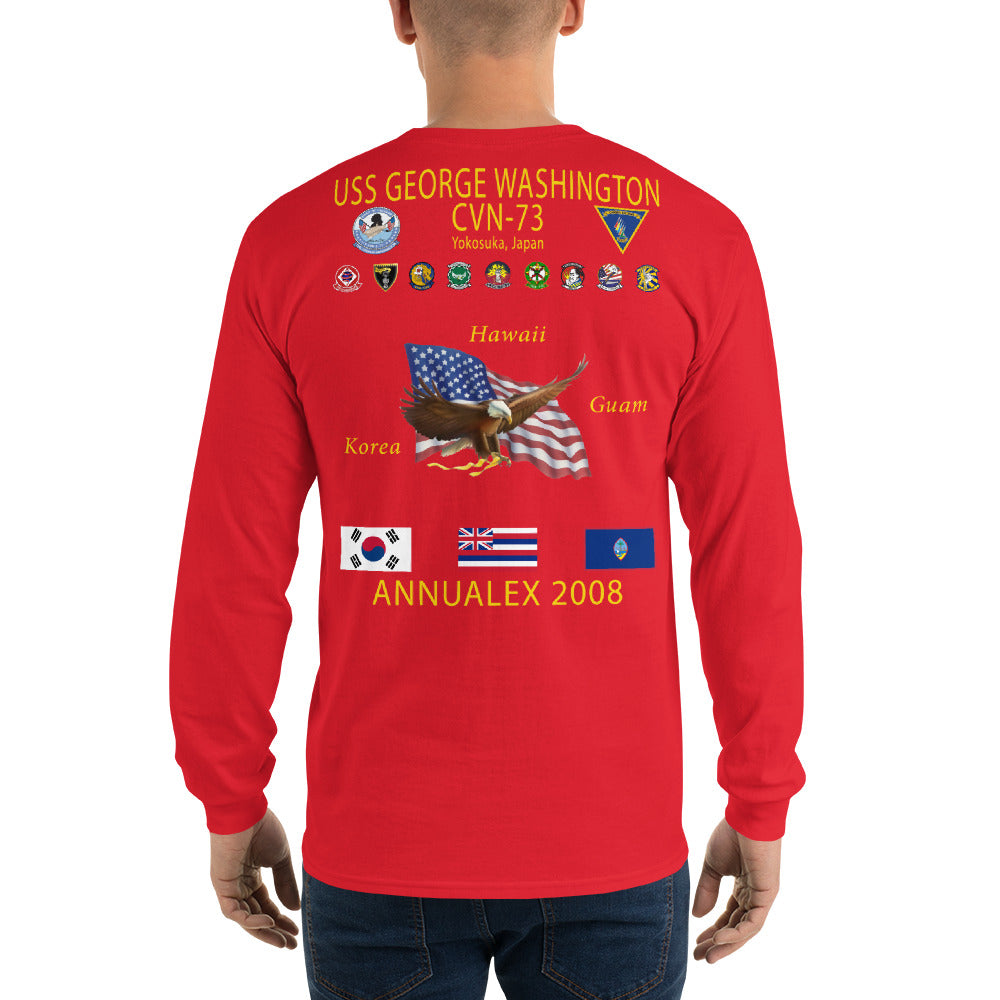USS George Washington (CVN-73) 2008 ANNUAL EX Long Sleeve Cruise Shirt