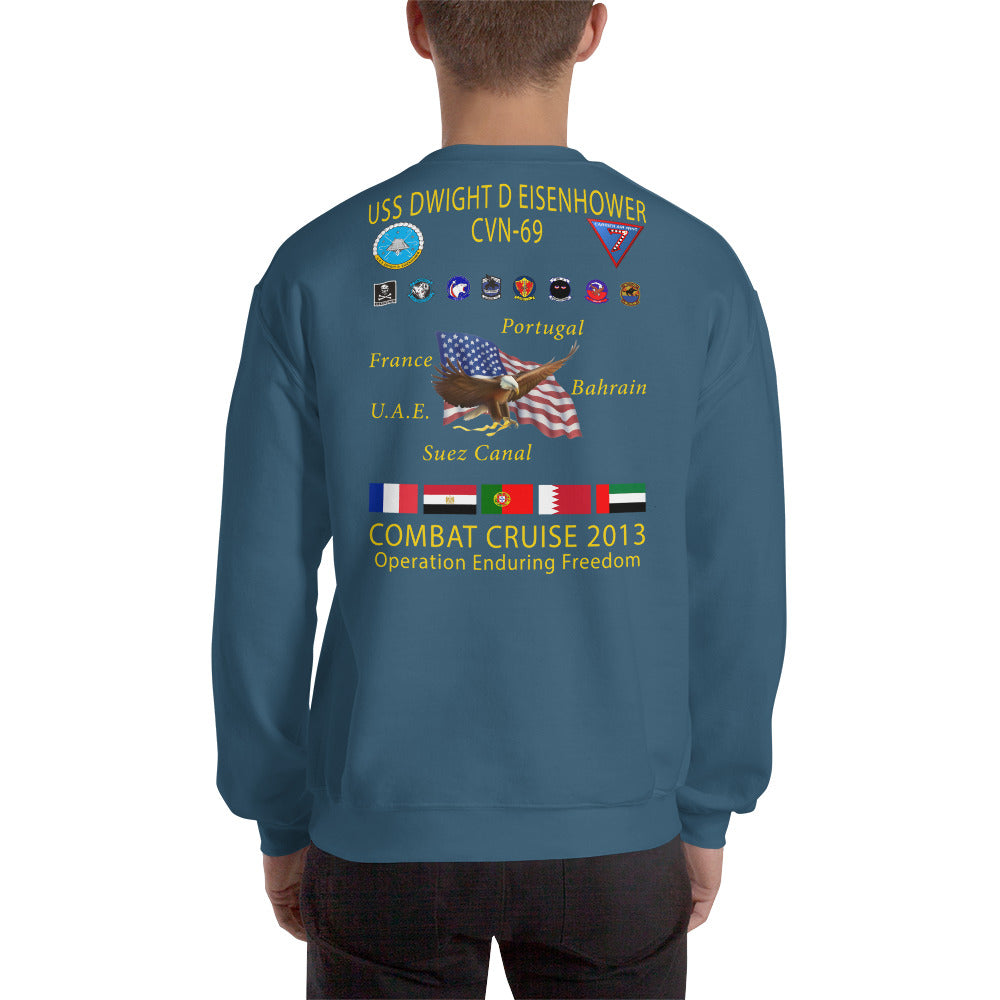 USS Dwight D. Eisenhower (CVN-69) 2013 Cruise Sweatshirt