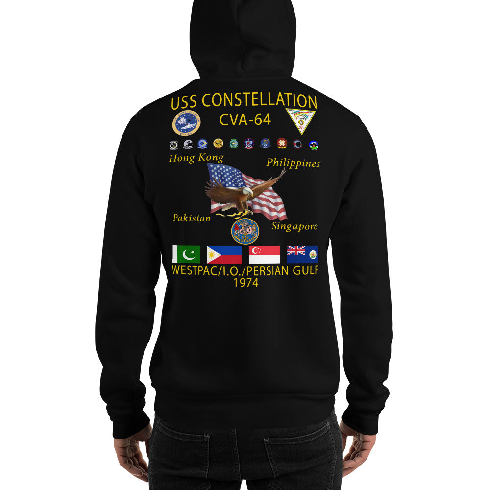 USS Constellation (CVA-64) 1974 Cruise Hoodie