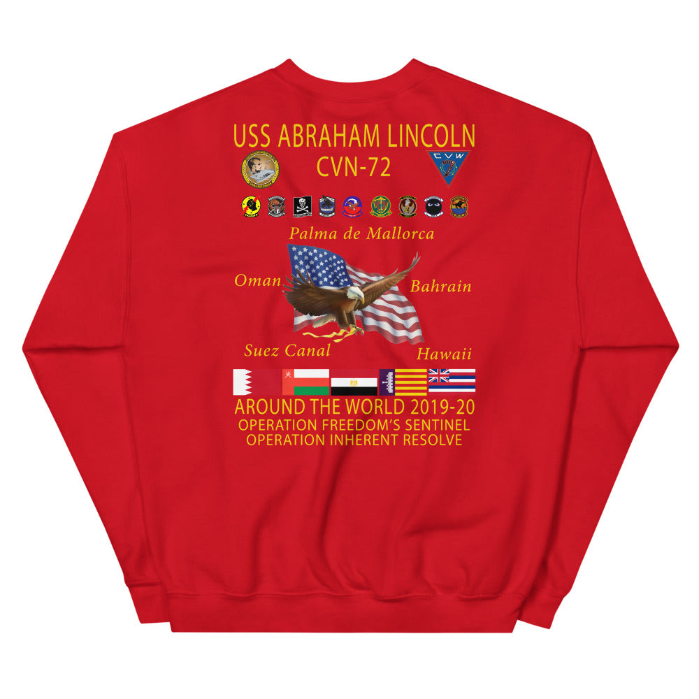 USS Abraham Lincoln (CVN-72) 2019-20 Cruise Sweatshirt