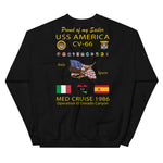 USS America (CV-66) 1986 Cruise Sweatshirt - FAMILY