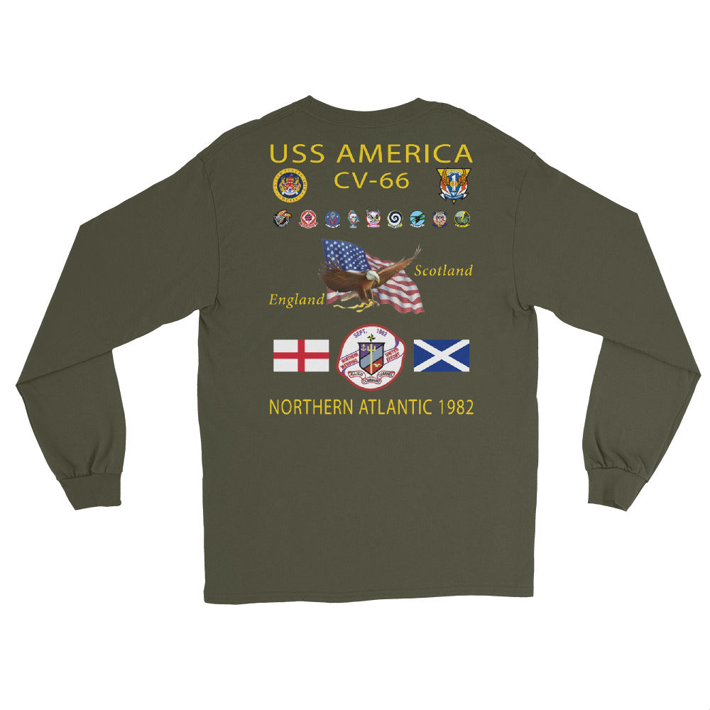 USS America (CV-66) 1982 Long Sleeve Cruise Shirt