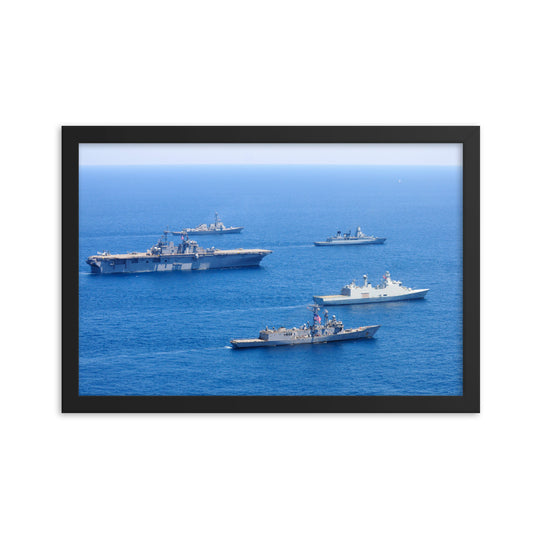 USS Wasp (LHD-1) Framed Ship Photo - Wasp Battlegroup