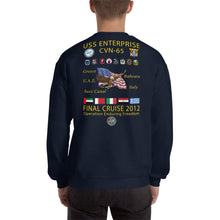 Load image into Gallery viewer, USS Enterprise (CVN-65) 2012 Cruise Sweatshirt
