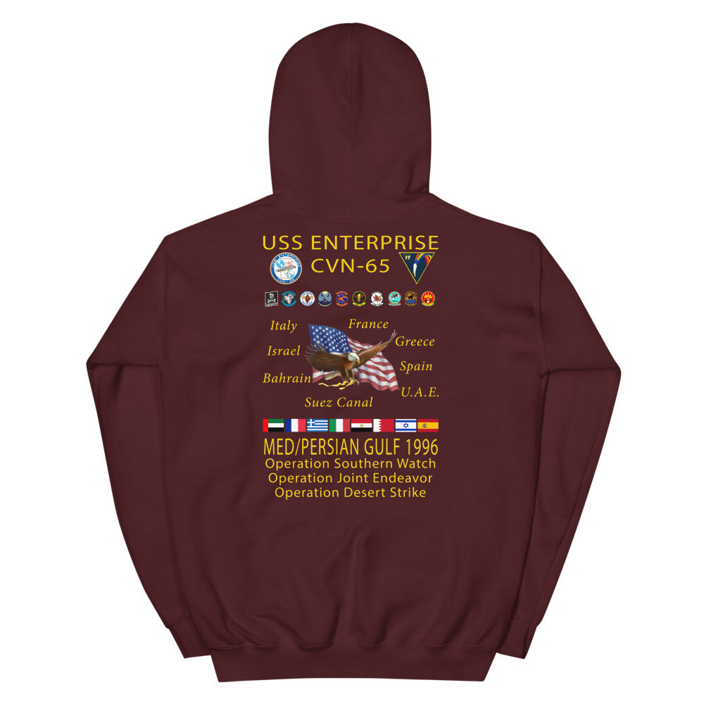 USS Enterprise (CVN-65) 1996 Cruise Hoodie