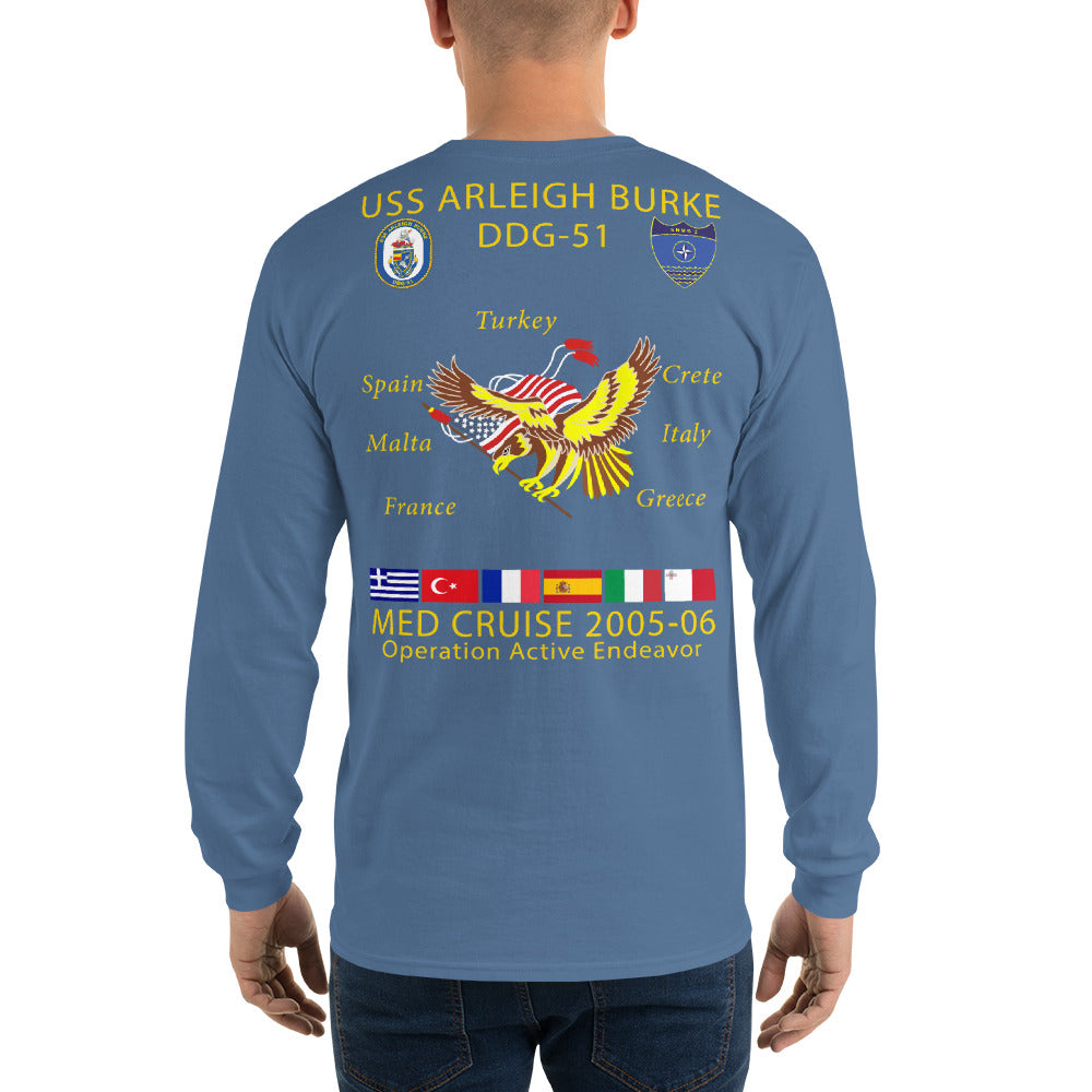 USS Arleigh Burke (DDG-51) 2005-06 Long Sleeve Cruise Shirt