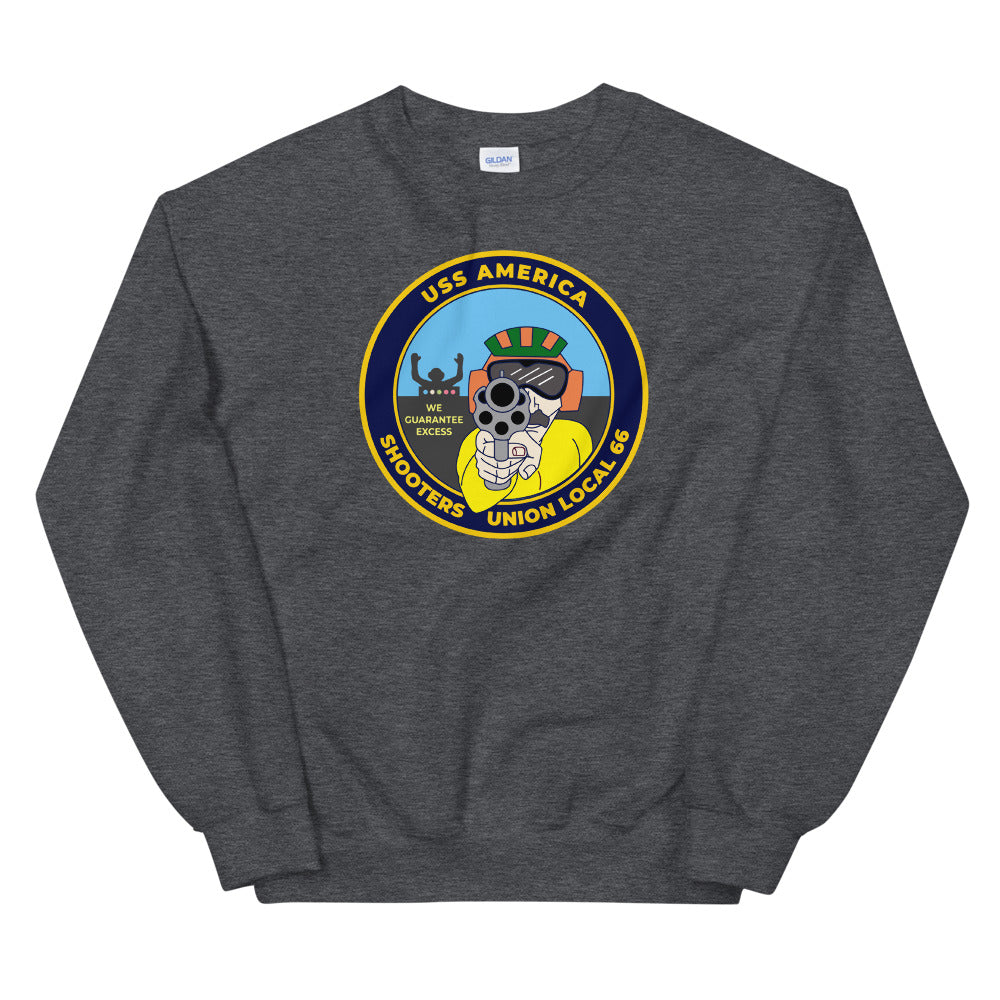 USS America (CV-66) Shooters Union Local 66 Sweatshirt