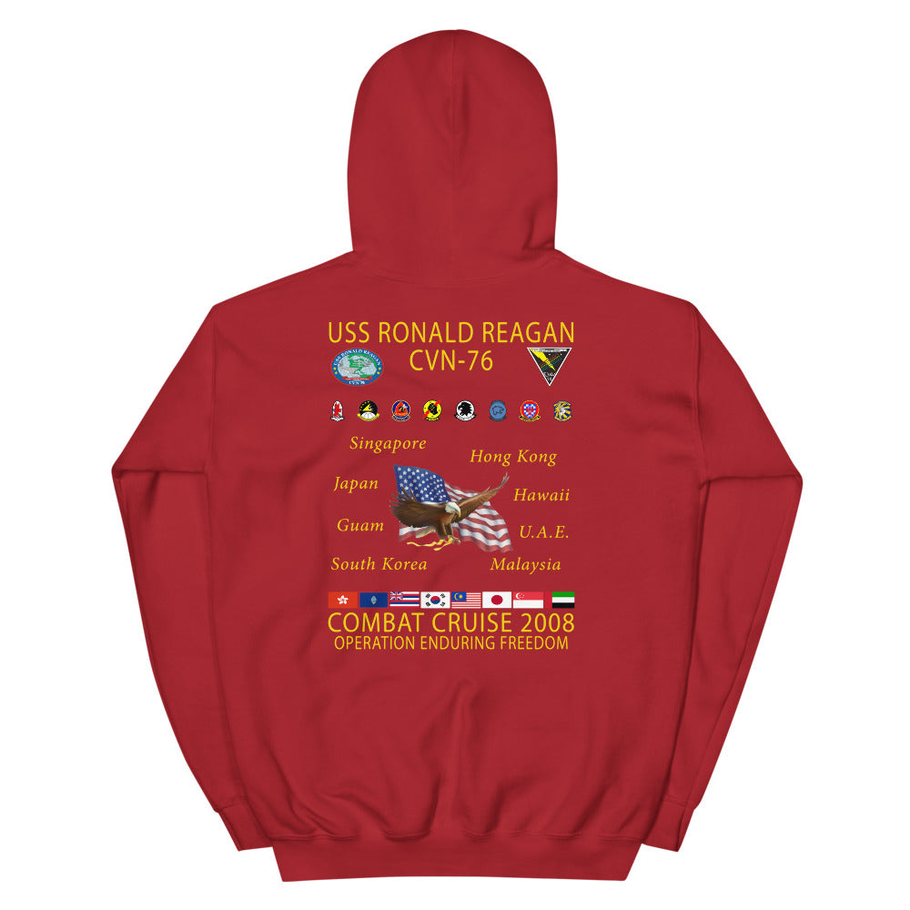 USS Ronald Reagan (CVN-76) 2008 Cruise Hoodie