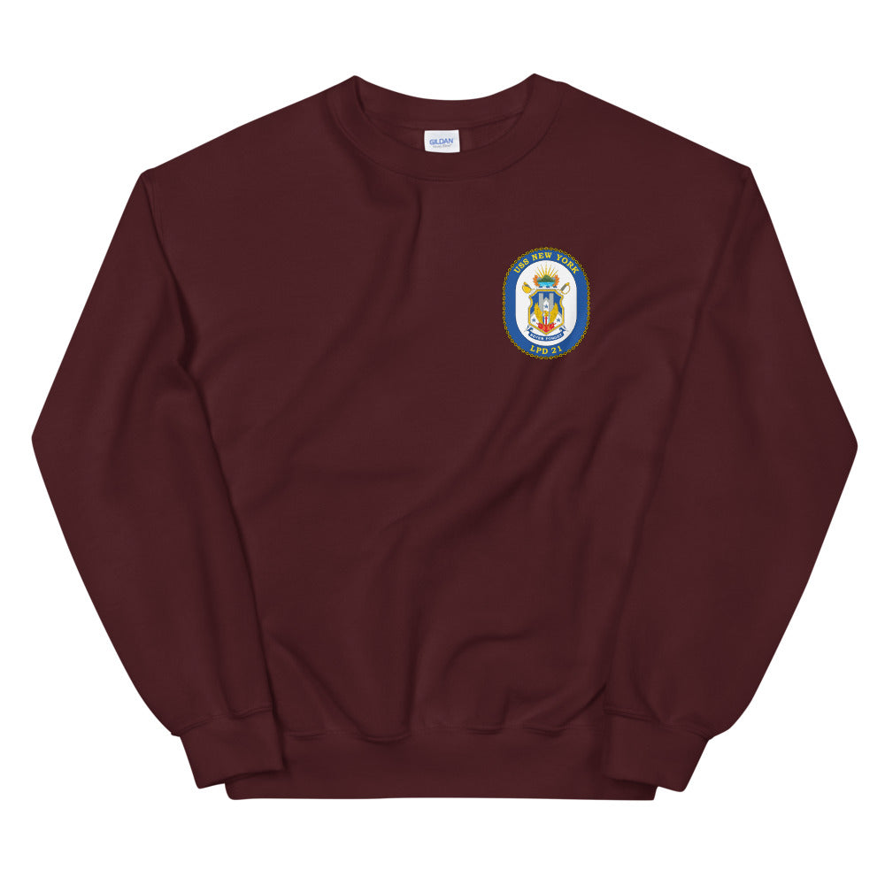 USS New York (LPD-21) Ship's Crest Sweatshirt