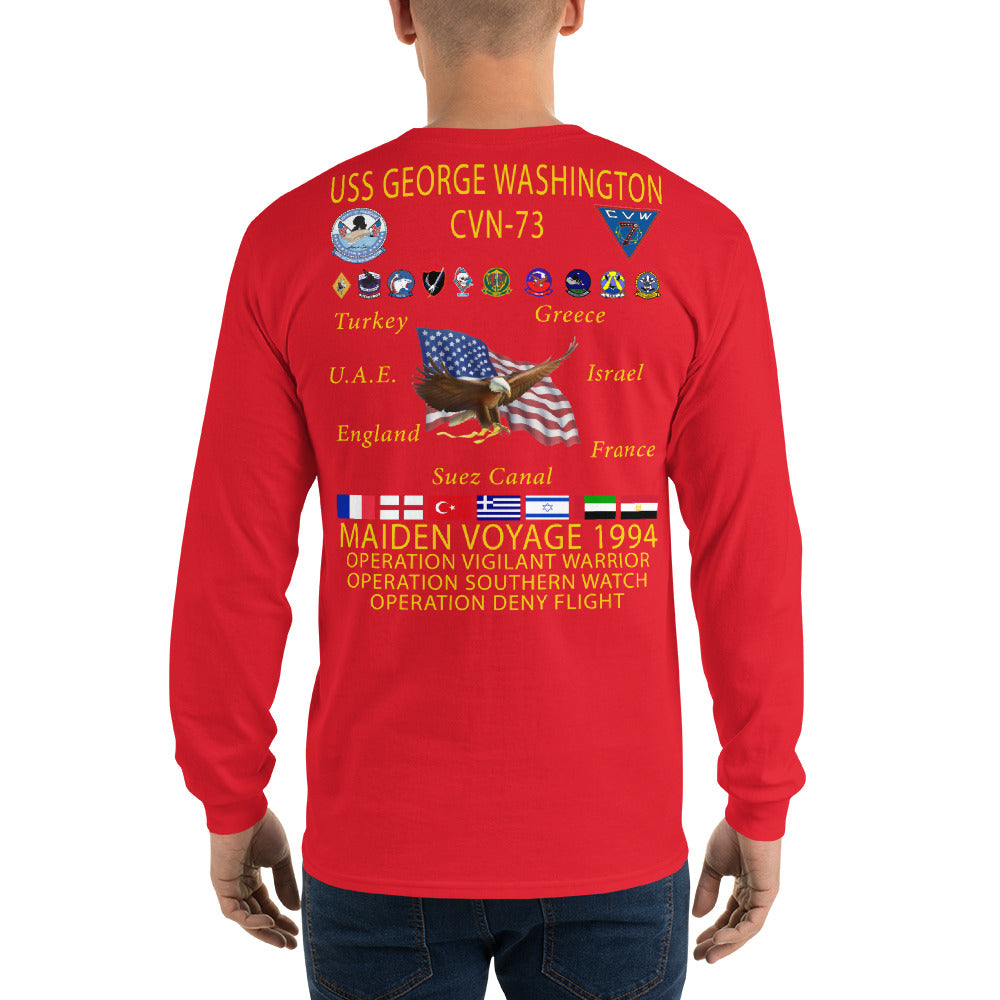 USS George Washington (CVN-73) 1994 Long Sleeve Cruise Shirt