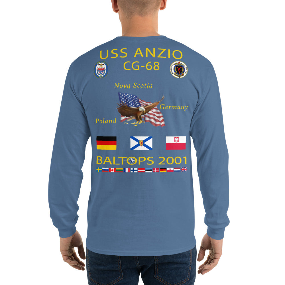 USS Anzio (CG-68) 2001 Long Sleeve Cruise Shirt