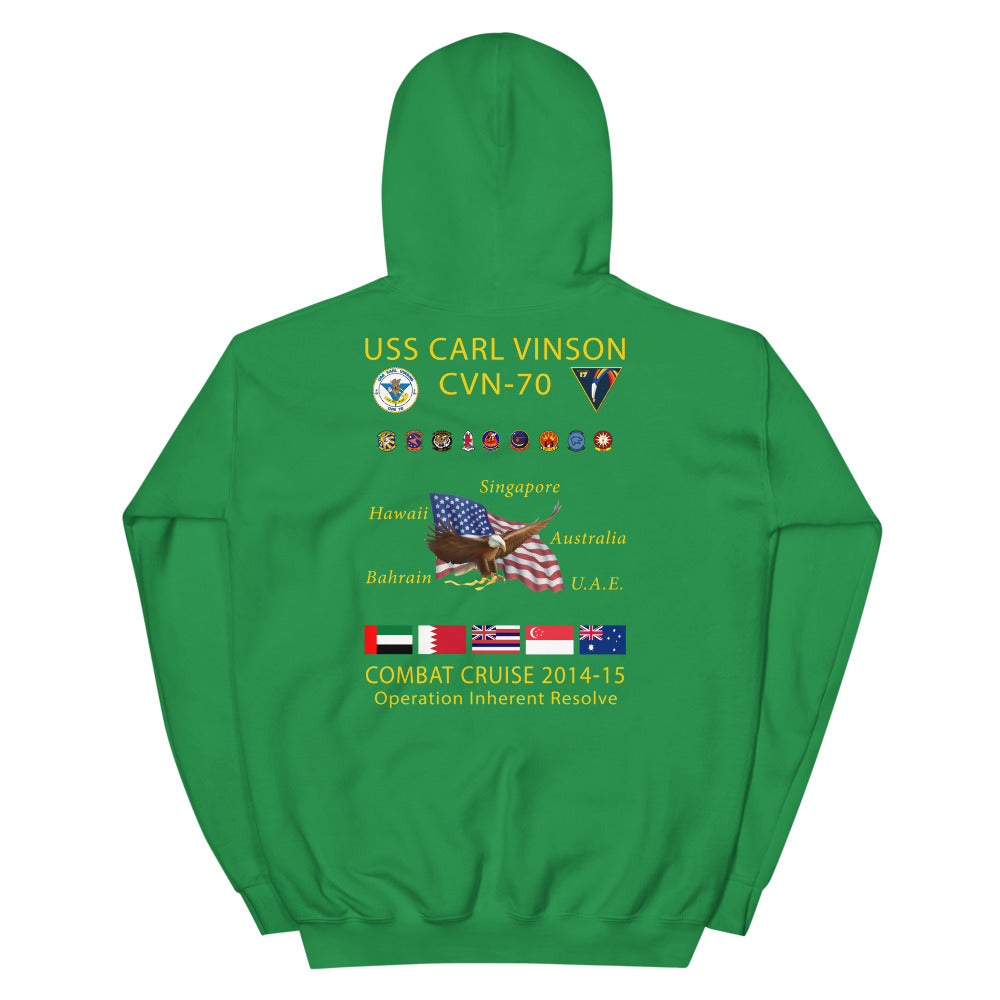 USS Carl Vinson (CVN-70) 2014-15 Cruise Hoodie