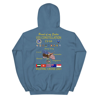 USS Constellation (CV-64) 2001 Cruise Hoodie - FAMILY