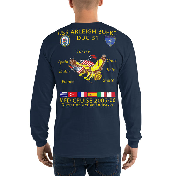 USS Arleigh Burke (DDG-51) 2005-06 Long Sleeve Cruise Shirt