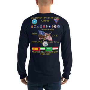 USS Dwight D. Eisenhower (CVN-69) 1991-92 Long Sleeve Cruise Shirt