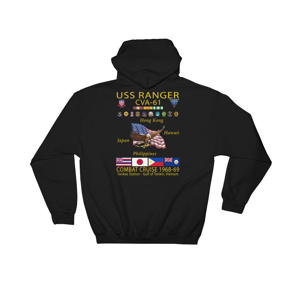 USS Ranger (CVA-61) 1968-69 Cruise Hoodie