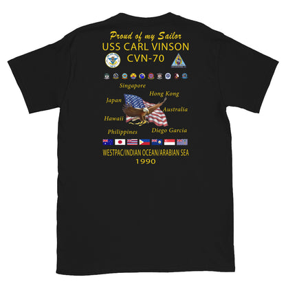 USS Carl Vinson (CVN-70) 1990 Cruise Shirt - Family
