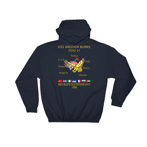 USS Arleigh Burke (DDG-51) 1998 Cruise Hoodie