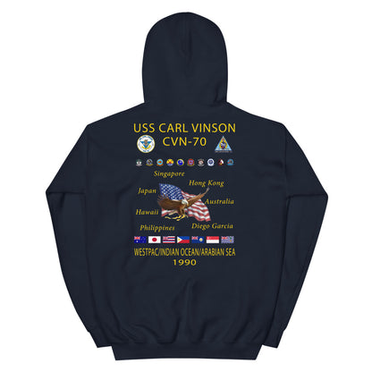USS Carl Vinson (CVN-70) 1990 Cruise Hoodie
