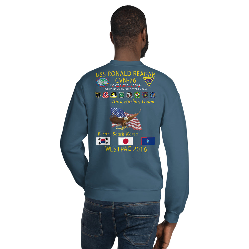 USS Ronald Reagan (CVN-76) 2016 Cruise Sweatshirt