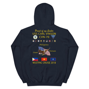 USS Carl Vinson (CVN-70) 2018 Cruise Hoodie - FAMILY