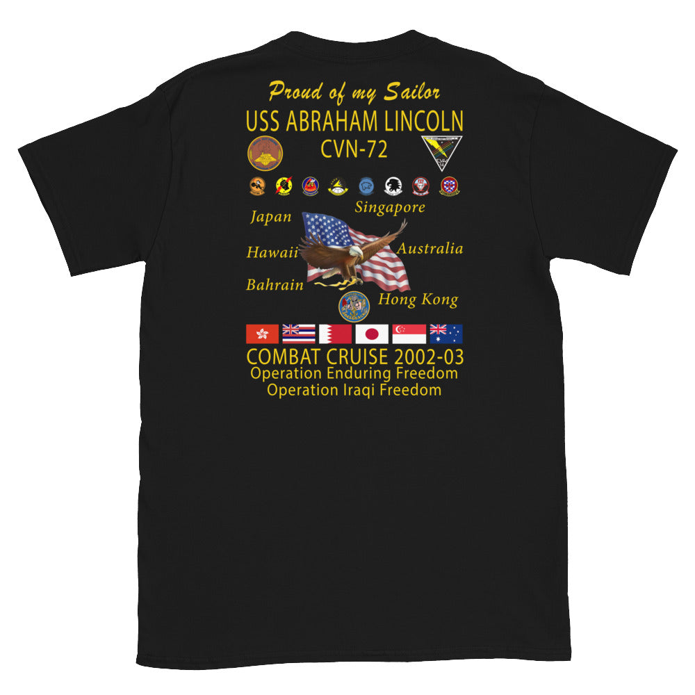 USS Abraham Lincoln (CVN-72) 2002-03 Cruise Shirt - Family