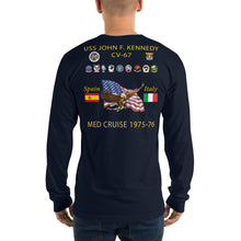 Load image into Gallery viewer, USS John F. Kennedy (CV-67) 1975-76 Long Sleeve Cruise Shirt