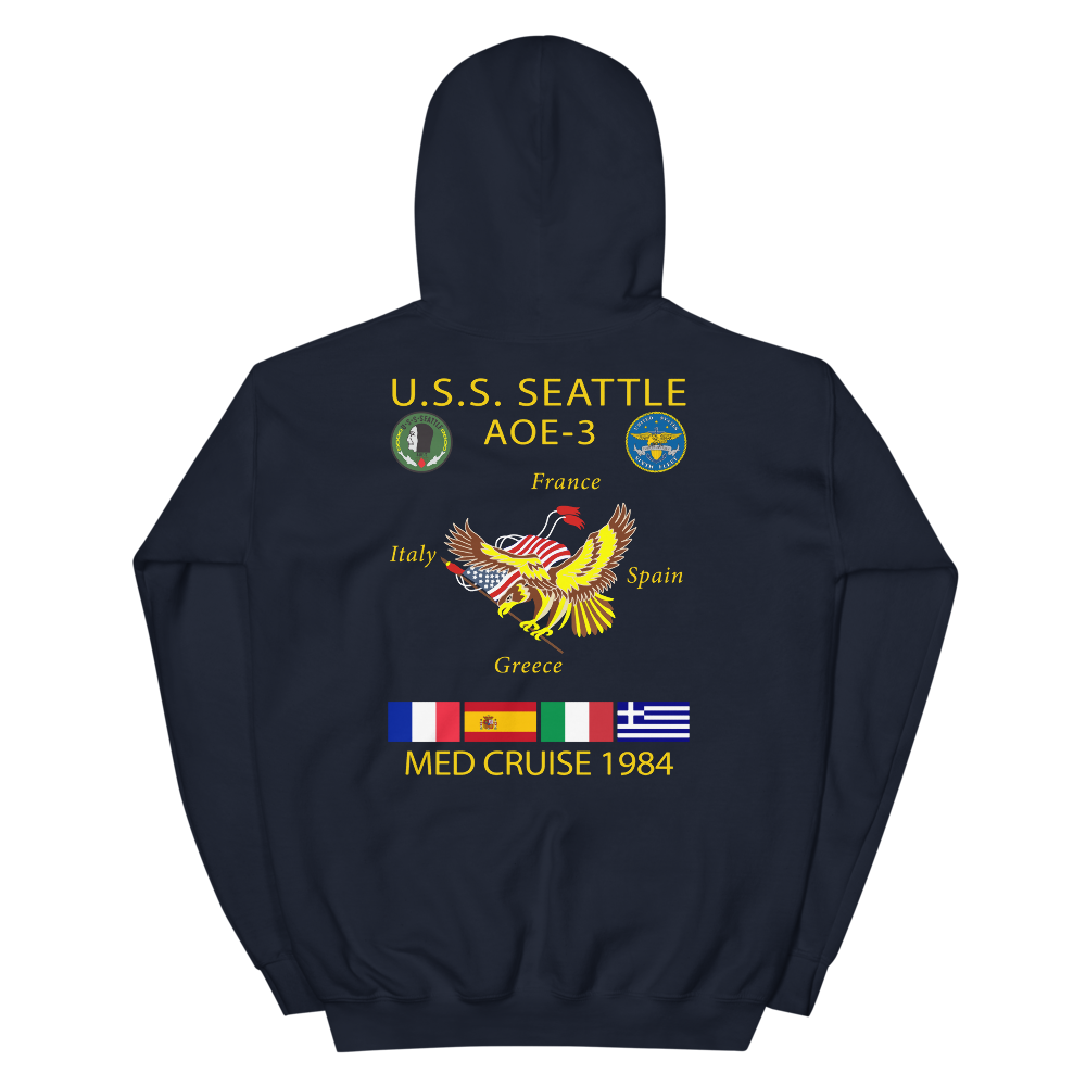 USS Seattle (AOE-3) 1984 Cruise Hoodie
