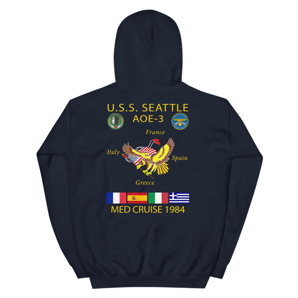 USS Seattle (AOE-3) 1984 Cruise Hoodie