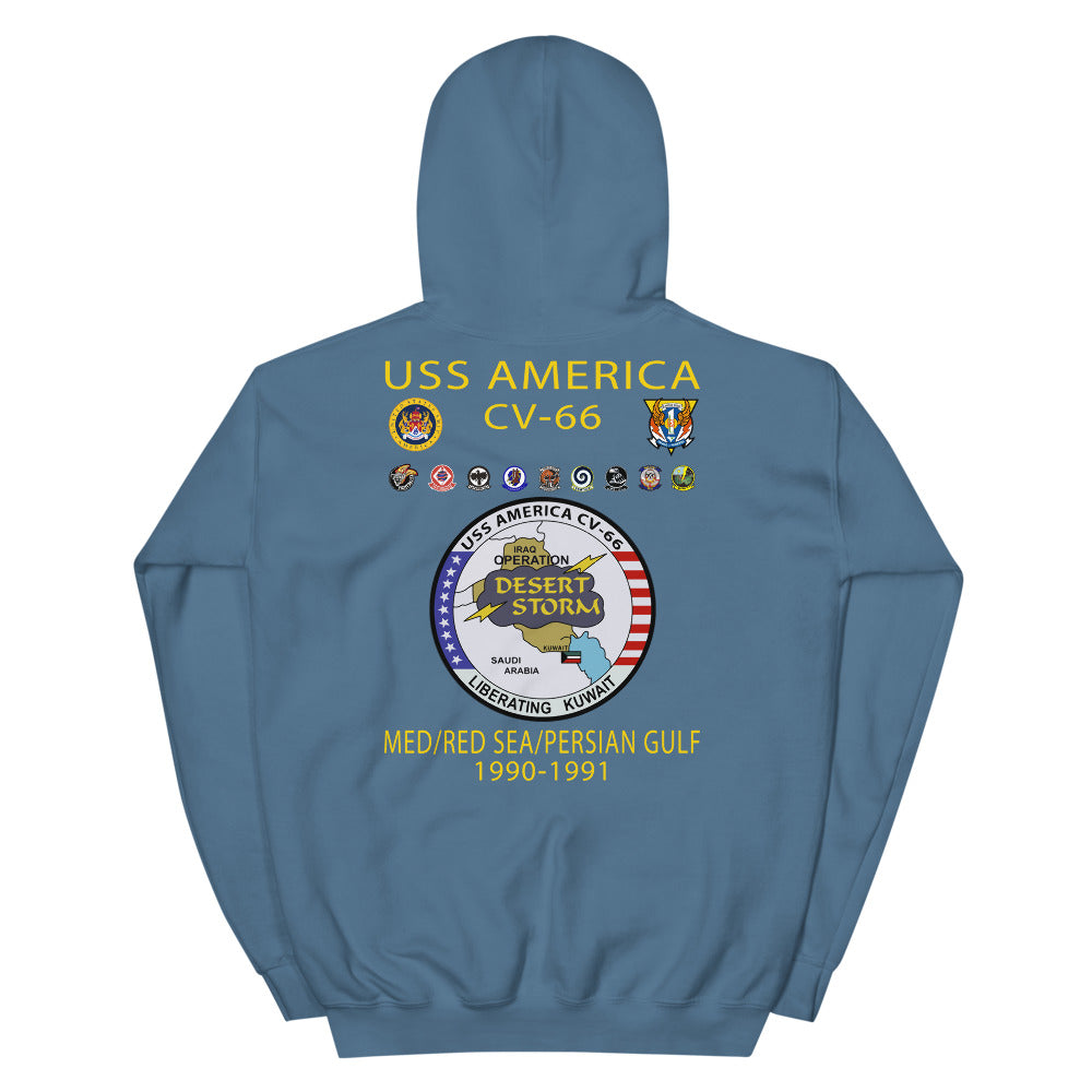 USS America (CV-66) 1990-91 Cruise Hoodie (Ver 2)