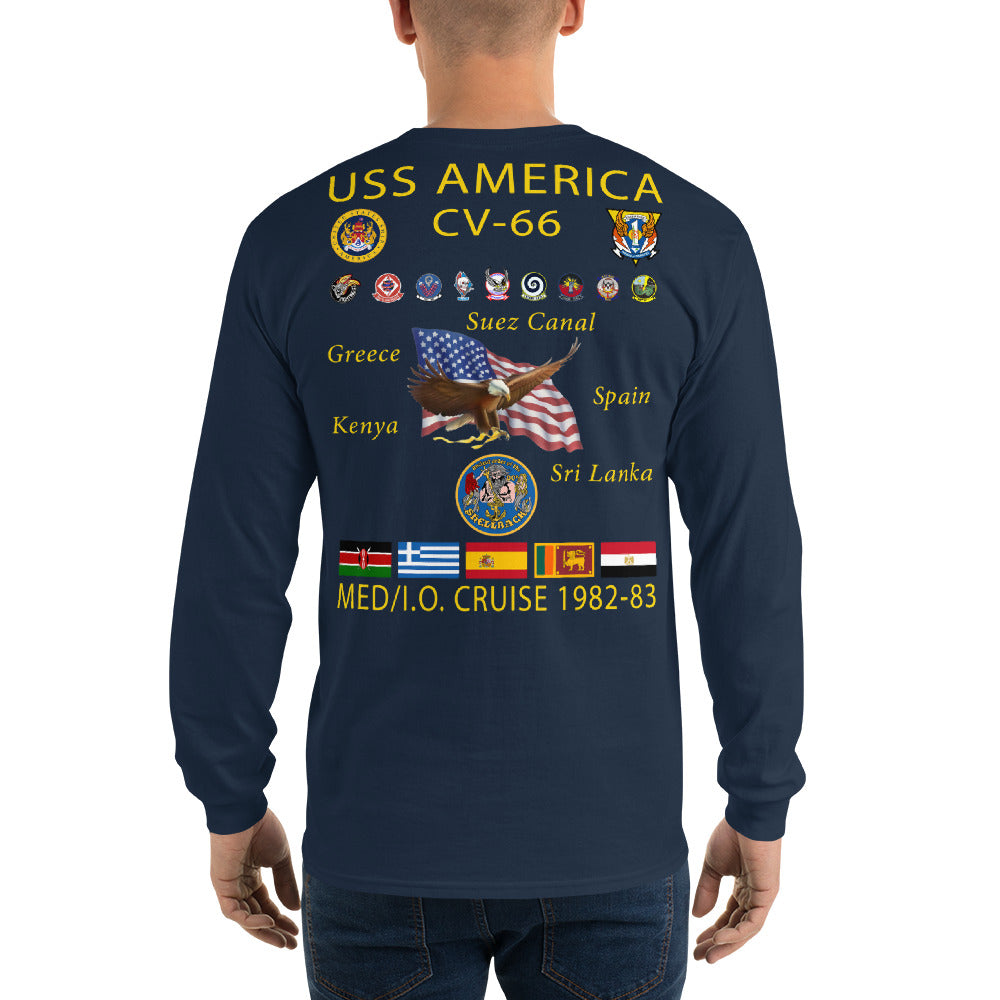 USS America (CV-66) 1982-83 Long Sleeve Cruise Shirt