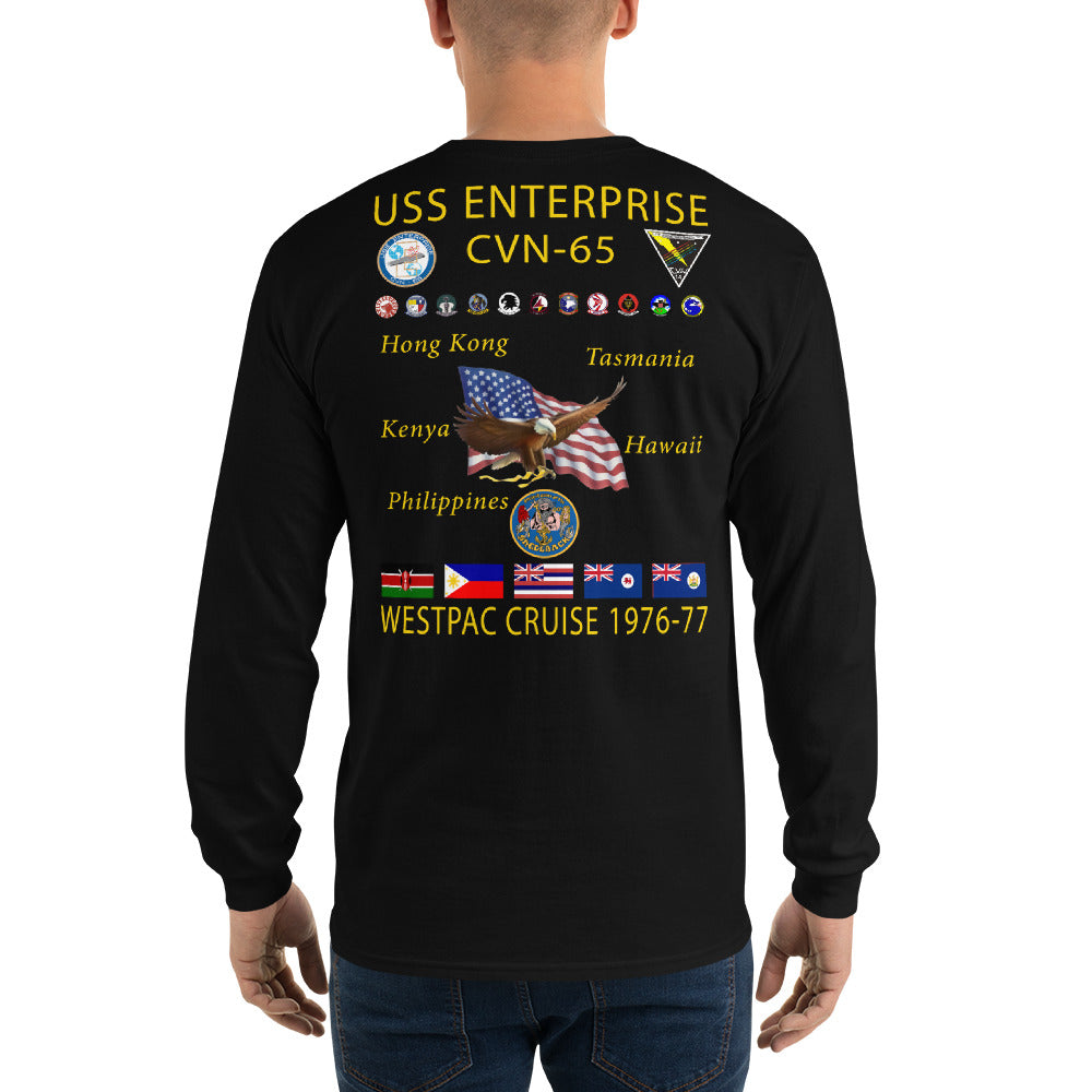 USS Enterprise (CVN-65) 1976-77 Long Sleeve Cruise Shirt