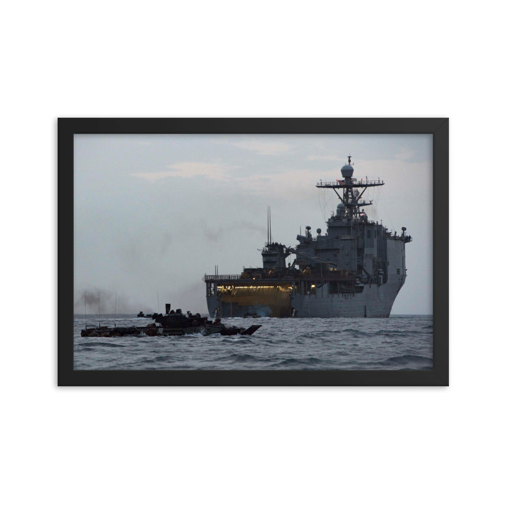USS Harpers Ferry (LSD-49) Framed Ship Photo