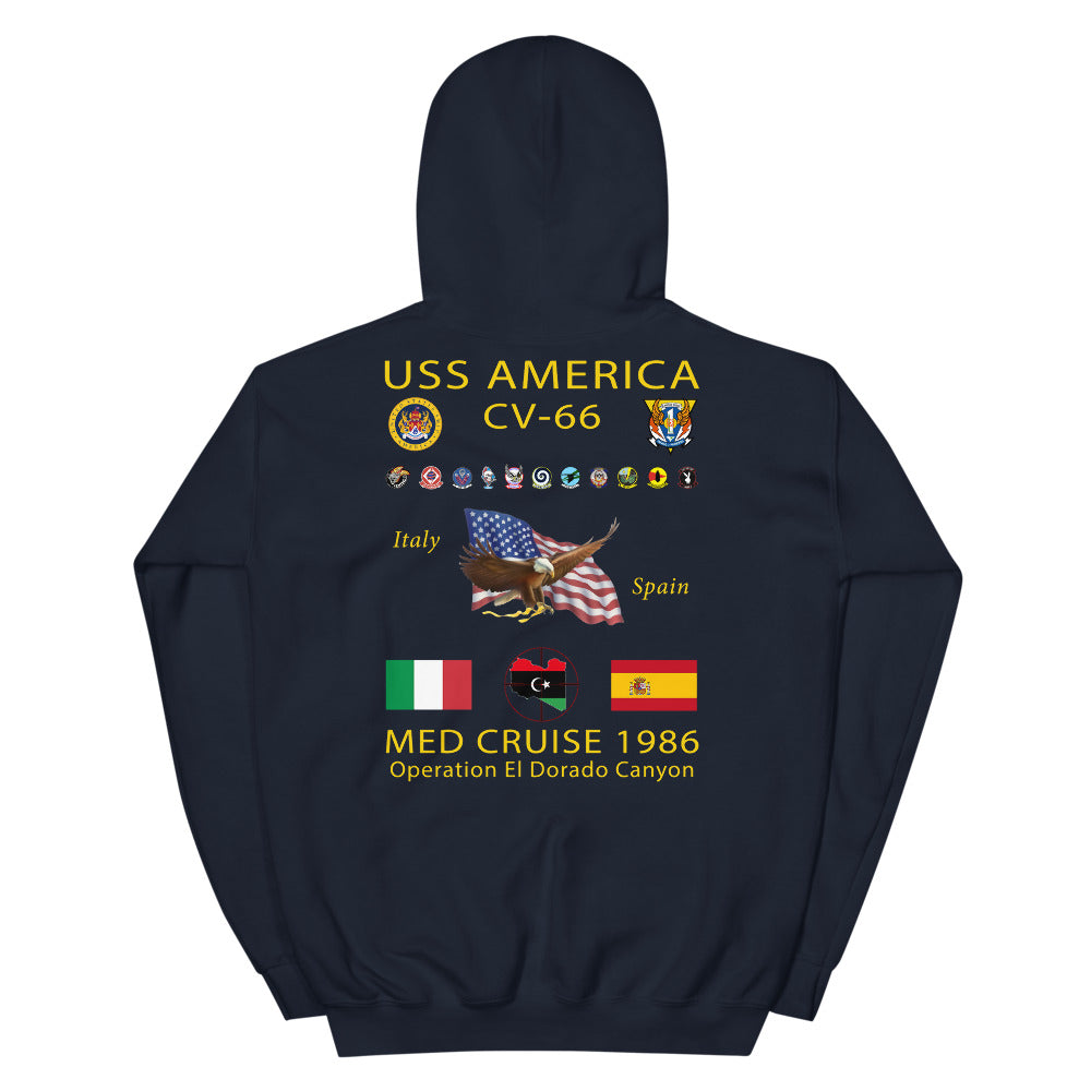 USS America (CV-66) 1986 Cruise Hoodie