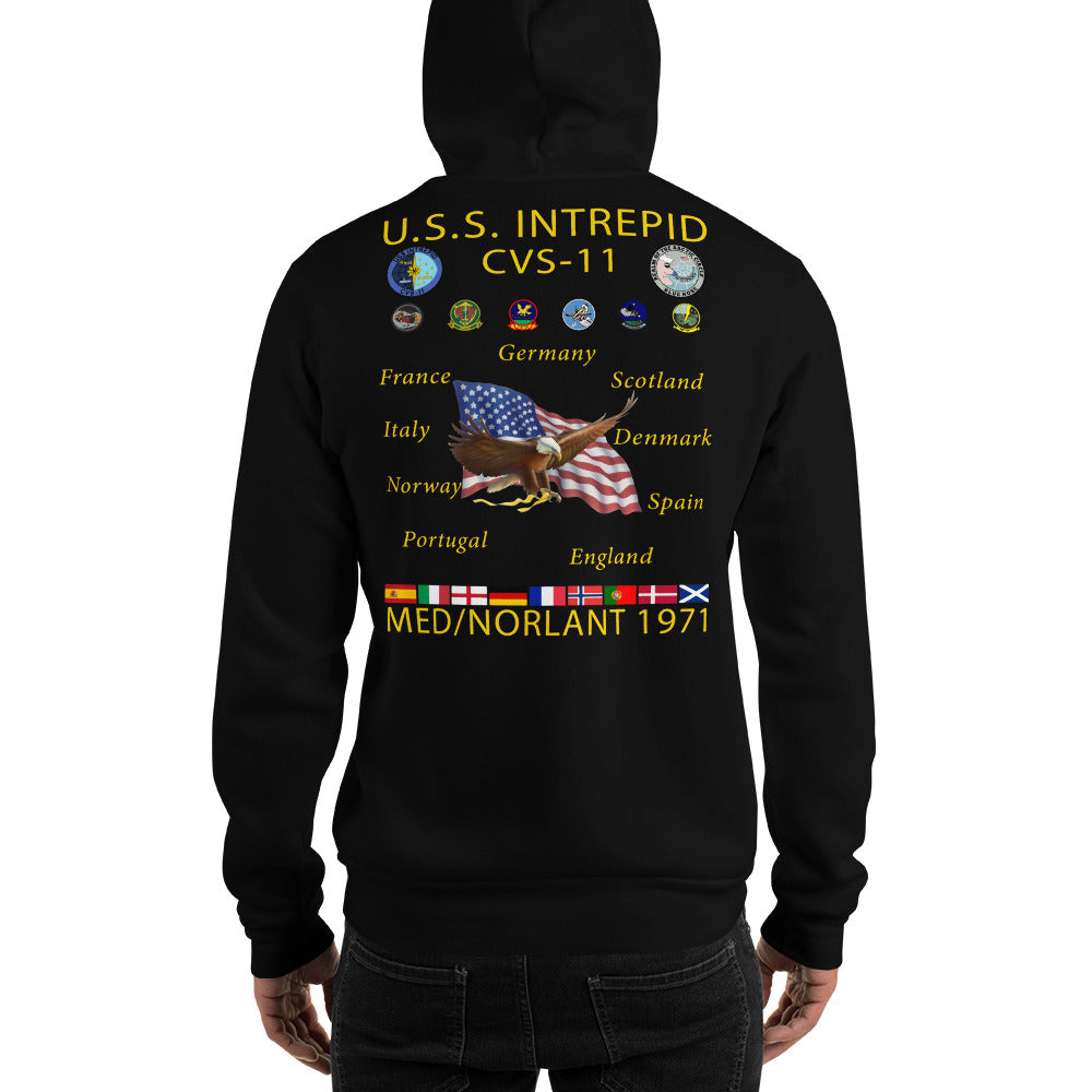 USS Intrepid (CVS-11) 1971 Cruise Hoodie