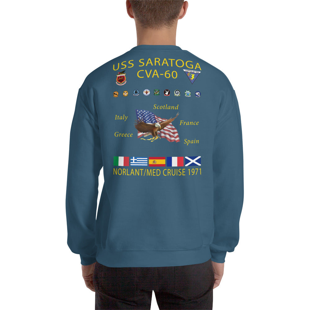 USS Saratoga (CVA-60) 1971 Cruise Sweatshirt